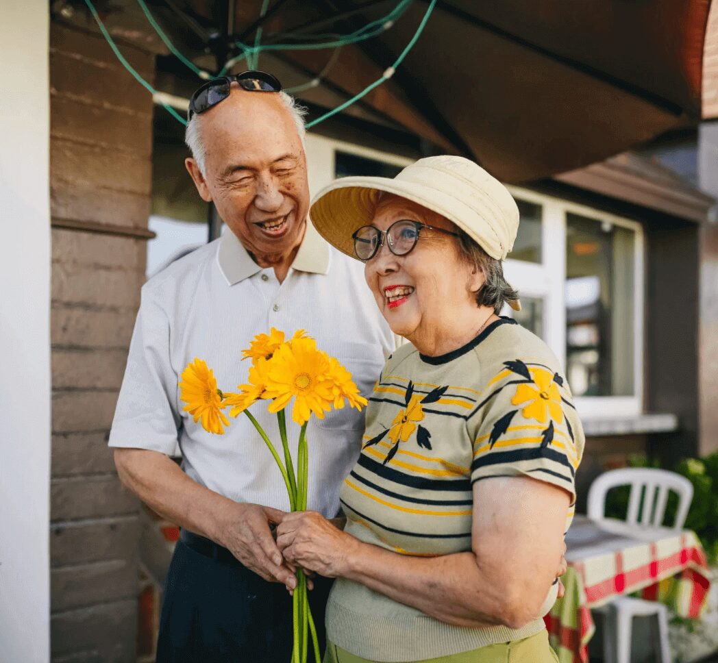 Happy seniors enjoying time together
