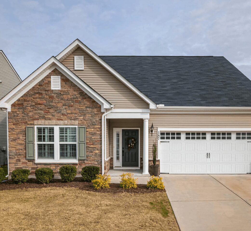 Modern suburban house with garage